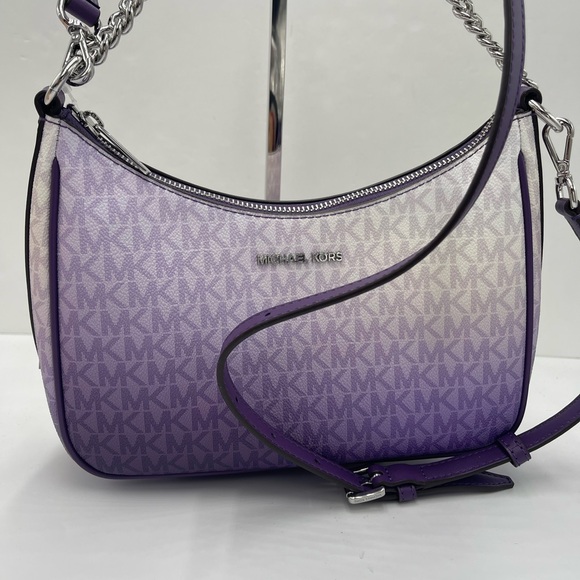 Michael Kors Jet Set Lg  Pochette Ombré Logo Crossbody XBody Bag Dark Purple
NWT - Picture 3 of 16